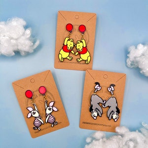 Winnie the Pooh Ohrringe Ferkel Ohrringe Eeyore Ohrringe Winnie the Pooh Ballon Ohrringe Disney Ohrringe Disneybound 100 Morgen Wald A4