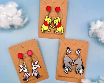 Winnie the Pooh Earrings Piglet Earrings Eeyore Earrings Winnie the Pooh balloon Earrings Disney Earrings Disneybound 100 Acre Woods A4
