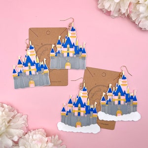Sleeping Beauty Castle Statement Earrings Disneyland Earrings Disney Earrings Disney Castle Earrings Disney Parks Earrings Princess Earrings