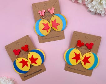 Pixar Ball Earrings Luxo Ball Earrings 3D Printed Pixar ball Earrings Toy Story Earrings Disney Earrings Mickey Mouse Studs Disneybound F1