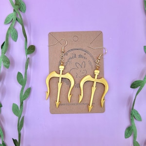 Trident Earrings Ursula Earrings Ursula Disney Villain Earrings Ursula Earrings Disney Earrings The Little Mermaid Earrings Disneybound C5