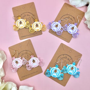 Cinderella Carriage Earrings Cinderella Earrings Disney Earrings Disney Princess Earrings Princess Earrings Disney Accessories Disneybound