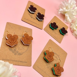 Mickey Mouse Ice Cream Sandwich Earrings Mickey  Ice Cream Sandwich Earrings  Epcot Food and Wine Festival Earrings Mickey Earrings Disney
