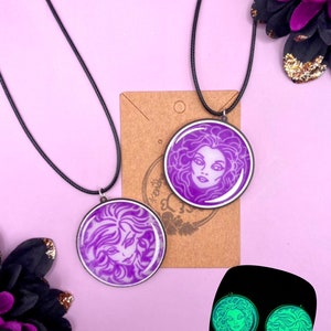 Glow in the Dark Madame Leota Crystal Ball Necklace 3d Printed Haunted Mansion Necklace  Disneybound Disney Accessories Disneyland C5