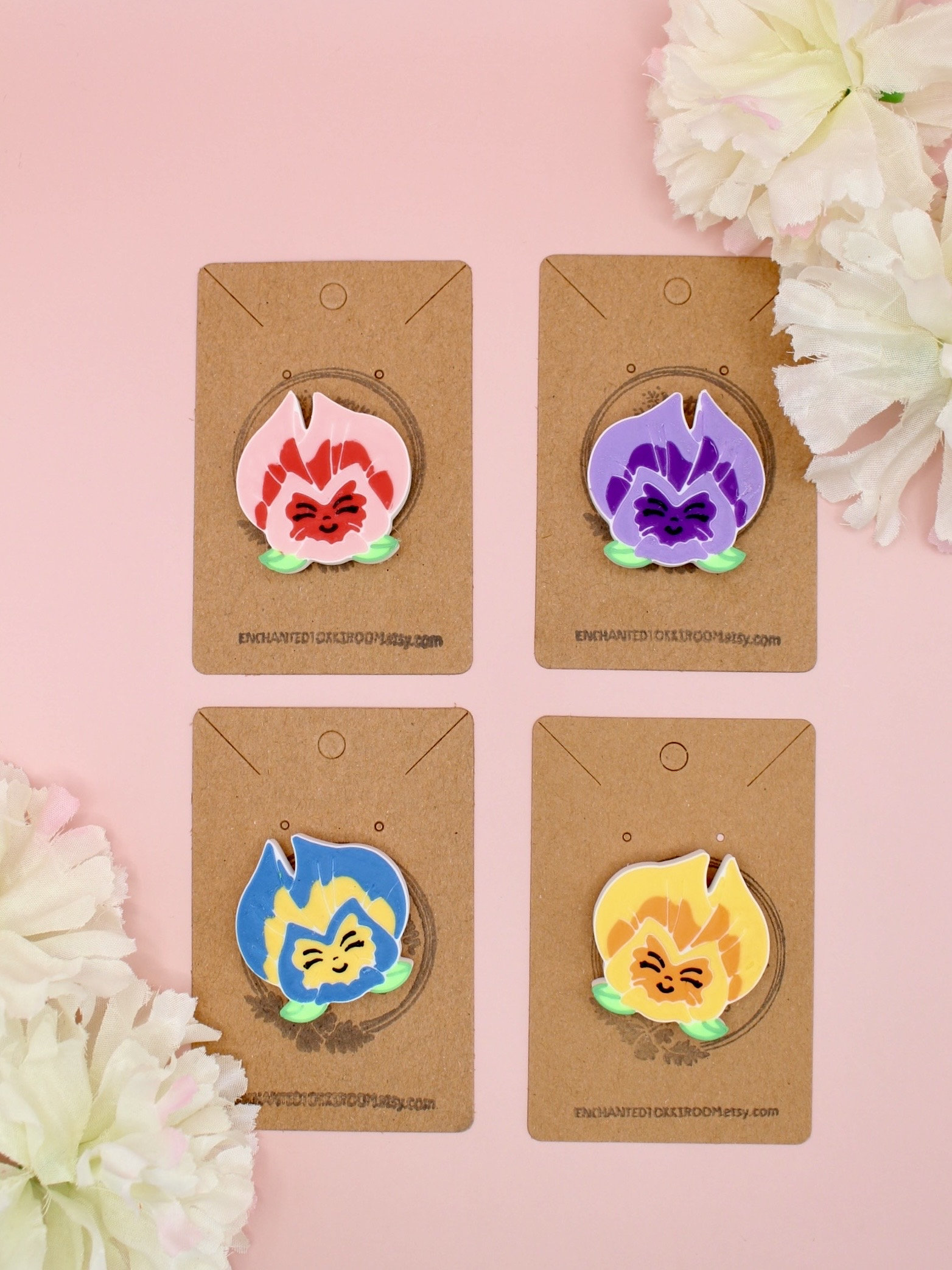 Alice in Wonderland Pansies Magnet 3D Printed Disney Magnet Pansies Magnet Disneyland Magnet Disney Flower Magnet Office Gift Disney Gift