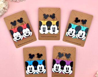 Mickey Mouse Earrings Mickey Earrings 3D Printed Mickey Mouse Earrings Retro Mickey Earrings Retro Mickey Mouse Earrings 90s Disney Earrings