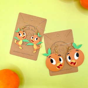 Disney Orange Bird 3d Printed Earrings Disney Orange Bird Earrings Orange Bird  Earrings Handmade Disney Earrings EPCOT Flower and Garden D2