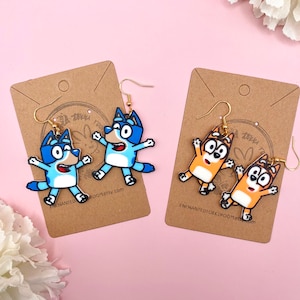 Bluey Earrings Bingo Earrings Bluey and Bingo Earrings Disney Junior Earrings Disney Earrings Dog Earrings Disney Channel Earrings Puppy  A5