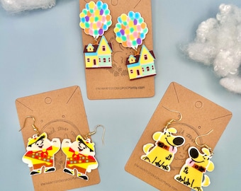 Pixar&#39;s UP! Earrings 3D Printed Pixar UP! House Earrings UP Earrings Disney Earrings Carl&#39;s House Earrings Disneybound Disney Accessories F4
