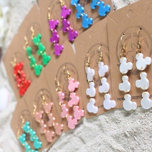 Mickey Mouse Dangle Earrings Mickey Dangle Earrings Mickey Studs Mickey Stud Earrings Mickey Mouse Stud Earrings Disney Earrings Stud