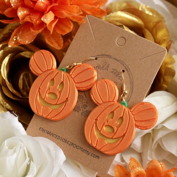 Mickey Pumpkin Earrings Mickey Jack O Lantern Earrings Mickey Earrings Mickey Mouse Earrings Disney Halloween Mickey Pumpkin Earrings Spooky