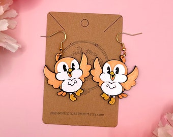 Chuuby Bird Earrings Orange Bird Earrings Mickey and Minnie&#39;s Runaway Rail Earrings Handmade Disney Earrings Chubby Bird Earrings Mickey A1