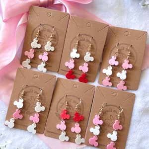 Valentine’s Mickey Mouse Dangle Earrings Mickey Dangle Earrings Mickey Studs Mickey Stud Earrings Mickey Mouse Stud Earrings Disney Earrings