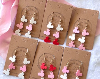 Valentijnsdag Mickey Mouse-oorbellen Mickey-hangoorbellen Mickey-stekers Mickey-oorbellen Mickey Mouse-oorbellen Disney-oorbellen