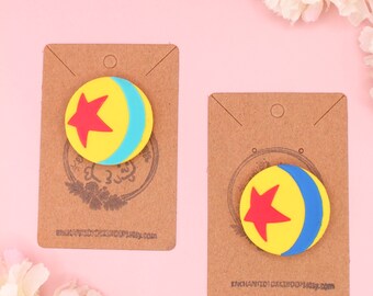 Pendientes de bola de Pixar, imanes de bola Luxo, imán de bola de Pixar impreso en 3D, imanes de Toy Story, imanes de Disney, imán de bola Luxo, regalo de oficina, regalo de Disney.