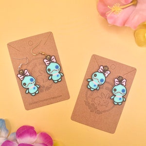 Boucles d&#39;oreilles Lilo & Stitch Scrump imprimées en 3D Boucles d&#39;oreilles Scrump Boucles d&#39;oreilles Disney Boucles d&#39;oreilles Lilo et Stitch Boucles d&#39;oreilles Scrump A5