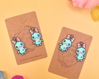 Lilo & Stitch Scrump 3d Printed Earrings Scrump Earrings Disney Earrings Lilo and Stitch Earrings Scrump Earrings  A5