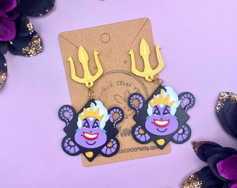 Kolczyki Ursula Kolczyki Ursula Sea Witch Kolczyki Disney Villain Kolczyki Ursula drukowane w 3D Kolczyki Disney Kolczyki Mała Syrenka C5