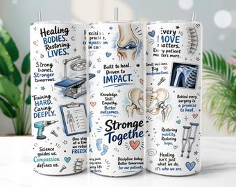 Orthopedisch chirurg Tumbler Wrap PNG, arts 20oz magere Tumbler sublimatieontwerp, digitale download