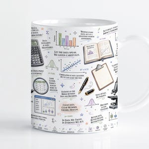 Biostatistician Mug Wrap Sublimation Design PNG, Data Science Statistics 11oz & 15oz Cricut Mug Press Template, Digital Download