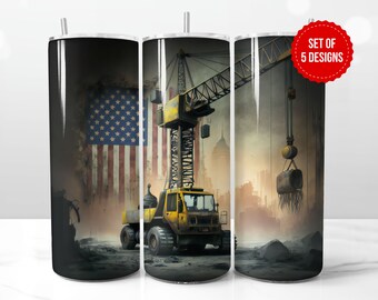 Mobile Crane Tumbler Wrap Sublimation Design, Skinny 20oz Straight Tumbler PNG Template, Digital Download
