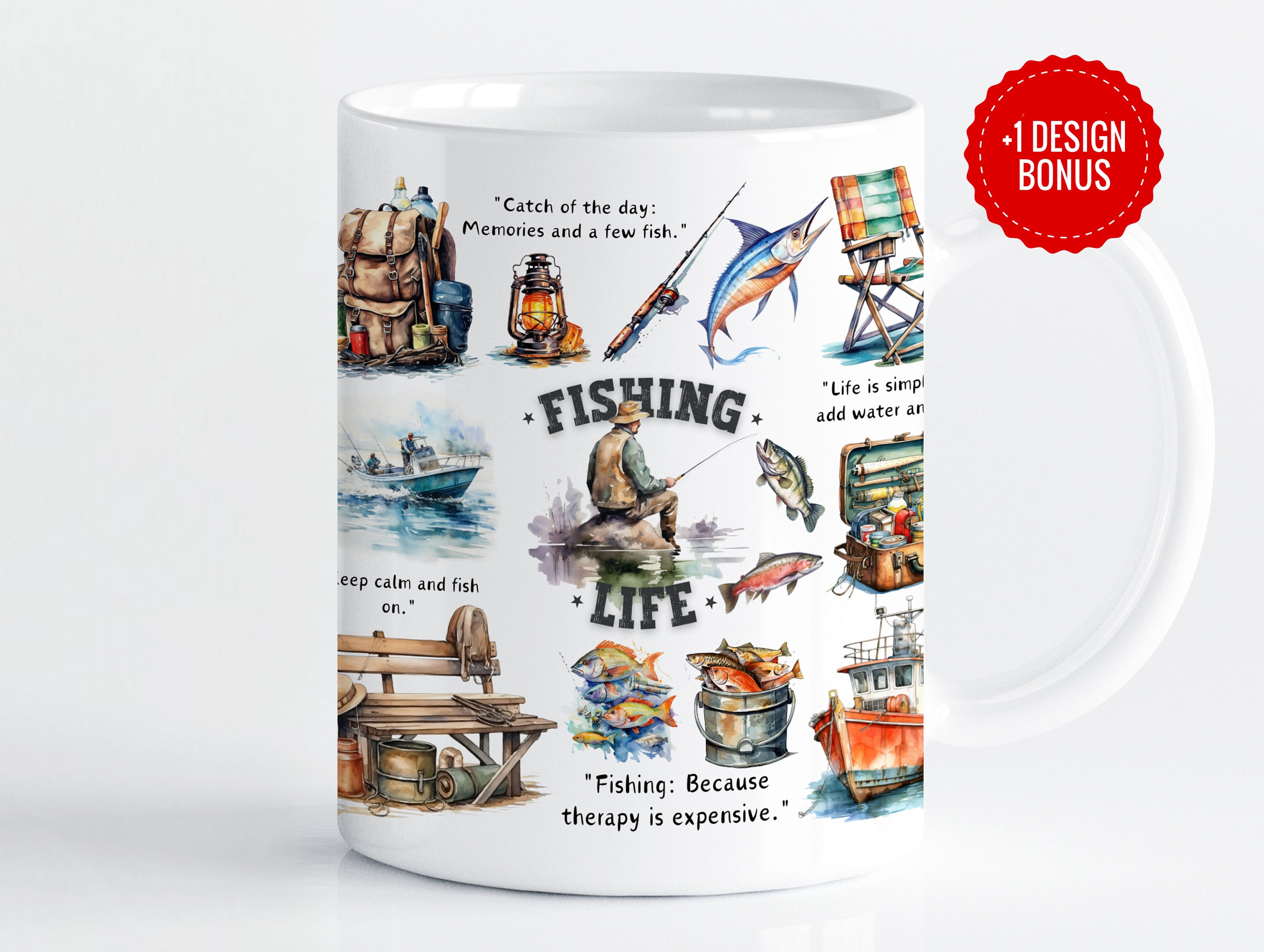 Hunting gifts fishing poles and hunting gears birthday christmas gift idea  for men women travel mug