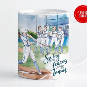 Softball Mug Wrap Sublimation Template, 11oz & 15oz Designs, Cricut Mug Press PNG, Digital Download