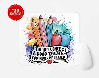 Good Teacher Influence.. Mouse Pad PNG Sublimation Design, Square Round Mouse Pad Sublimate Template, Digital Download