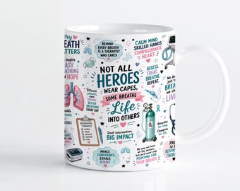 Respiratory Therapist Mug Wrap Sublimation Design PNG, Medical Professional 11oz & 15oz Cricut Mug Press Template, Digital Download