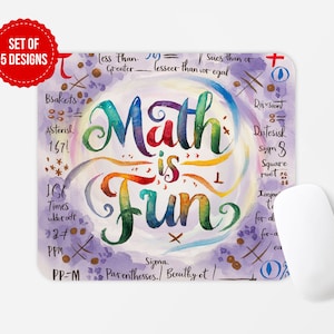 Funny Math Lover Mouse Pad PNG Sublimation Design, Square Round Mouse Pad Sublimate Template, Digital Download