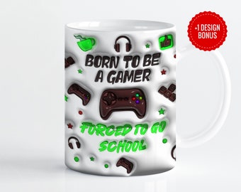Gamer Mug Wrap Sublimation Template (Digital Download)