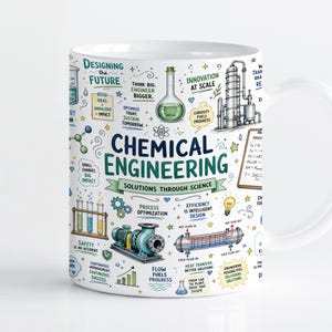 Sublimeringsdesign för kemiteknikmugg, PNG, vetenskaplig utbildning 11oz och 15oz Cricut-muggpressmall, digital nedladdning
