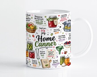 Home Canner Mug Wrap Sublimation Design PNG, Farmhouse Kitchen 11oz & 15oz Cricut Mug Press Template, Digital Download