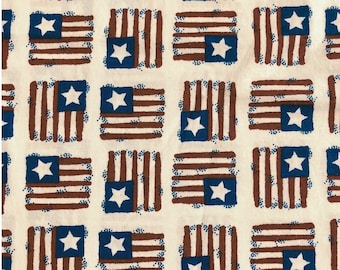 Patriotic Flag Fabric, Sewing, quilting, 100% Cotton Fabric, fabric by the yard, Country decor, patriotic decor, American flag, Americana