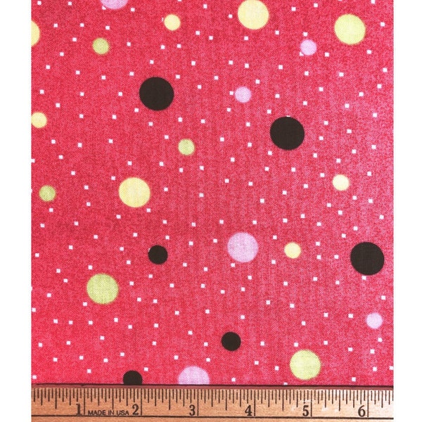 ColorScapes Melon Polka Dot Fabric by the Yard, 100% Cotton, home decor fabric, quilting, sewing, pink fabric, pink polka dot