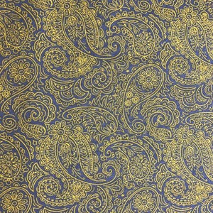 Yellow Paisley Fabric, 100%Cotton Fabric,  Sewing, quilting fabric, David Textiles, yellow fabric, gray fabric