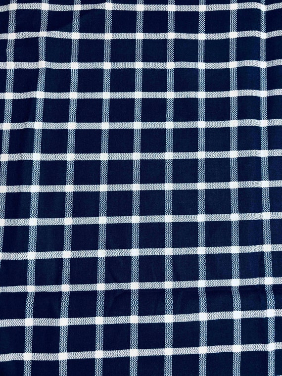 Waverly Inspirations Blue Check Picnic Fabric 100% Cotton quilting fabric, Sewing, crafting, woven country plaid