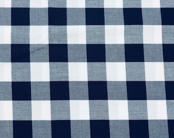 Tela de cuadros vichy azules, 100 % algodón, para acolchado, costura, manualidades, cuadros rústicos tejidos