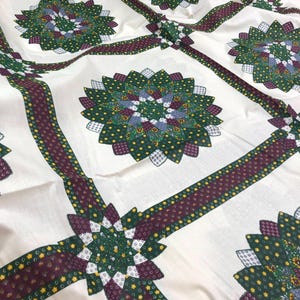 Beautiful Cheater Quilt Top Fabric, Patchwork quilt, sewing, quilting, 100% cotton, 108x90