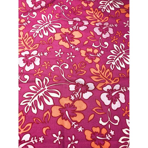 Michael Miller Pink Hawaiian Floral Fabric, Sewing, Quilting