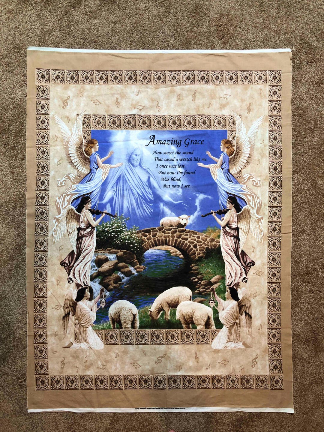 Amazing Grace Fabric Panel, 100% Cotton Fabric, Sewing Fabric, Quilting ...