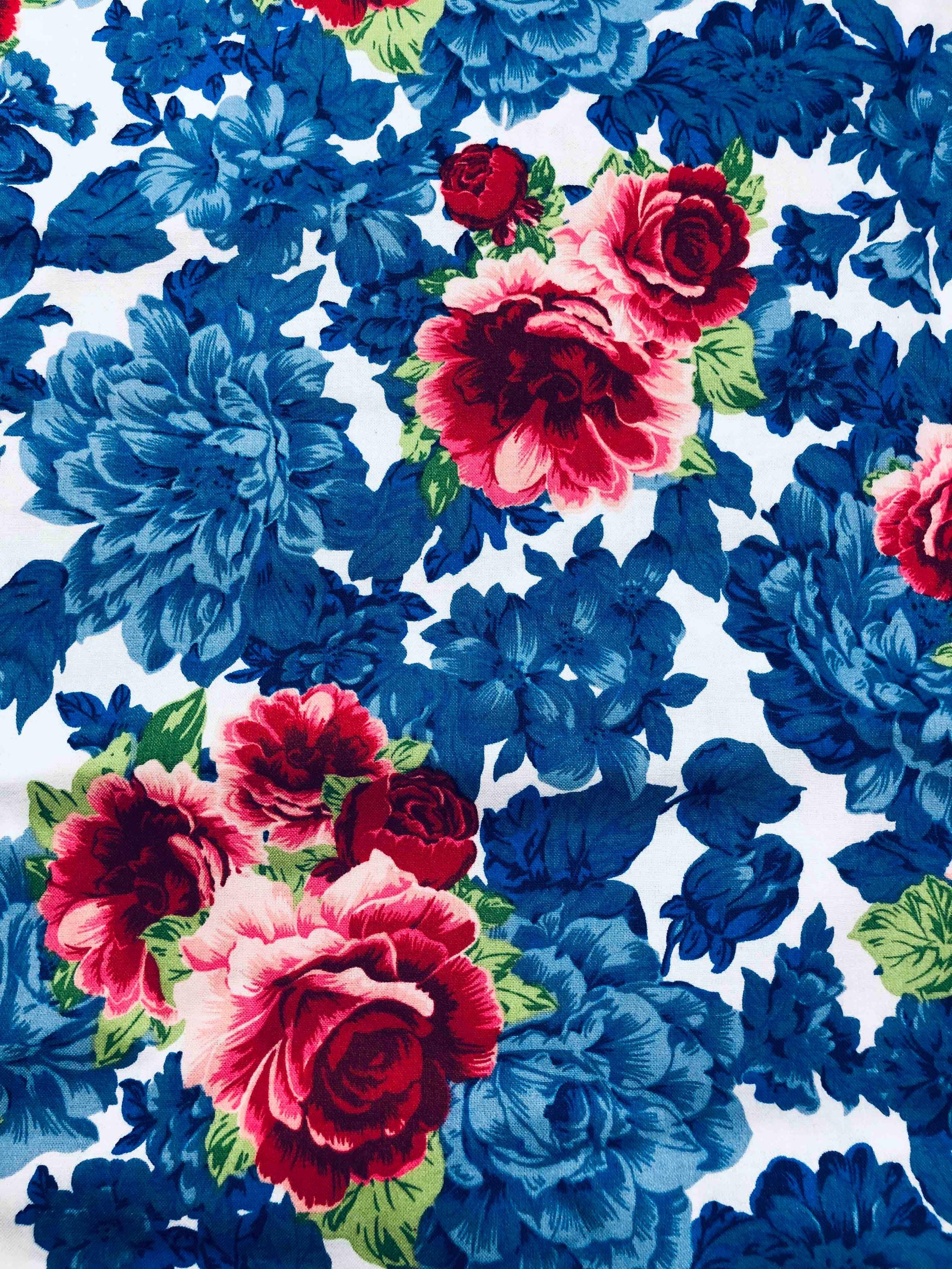 Pioneer Woman | Blue Breezy Blossom Vintage Floral Headbands Set of 3 Red Blue Pioneer Woman Heritage Floral 12-Piece | Mercari main image 3