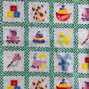Vintage Baby Fabric,  sewing fabric, quilting, OOP fabric, baby fabric, fabric for kids