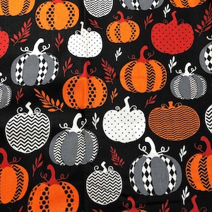 David Textiles  Night of Pumpkins Halloween Fabric by the Yard, Pumpkin Fabric,  Quilting Fabric, sewing, fall fabric, fall decor
