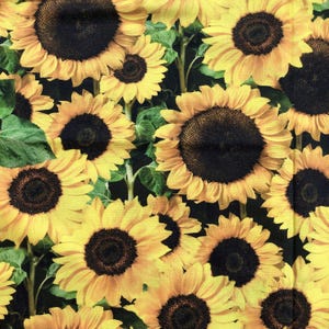 Yellow sunflower fabric, 100%Cotton Fabric, Sewing, quilting fabric, floral fabric, yellow floral, sunflower floral, Joann Fabric