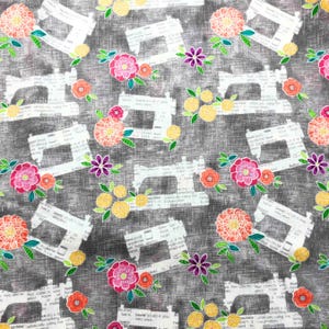 Benartex Sew Bloom Fabric, 100% Cotton Fabric, Sewing, quilting fabric, sewing machine fabric, floral fabric, sewing room decor