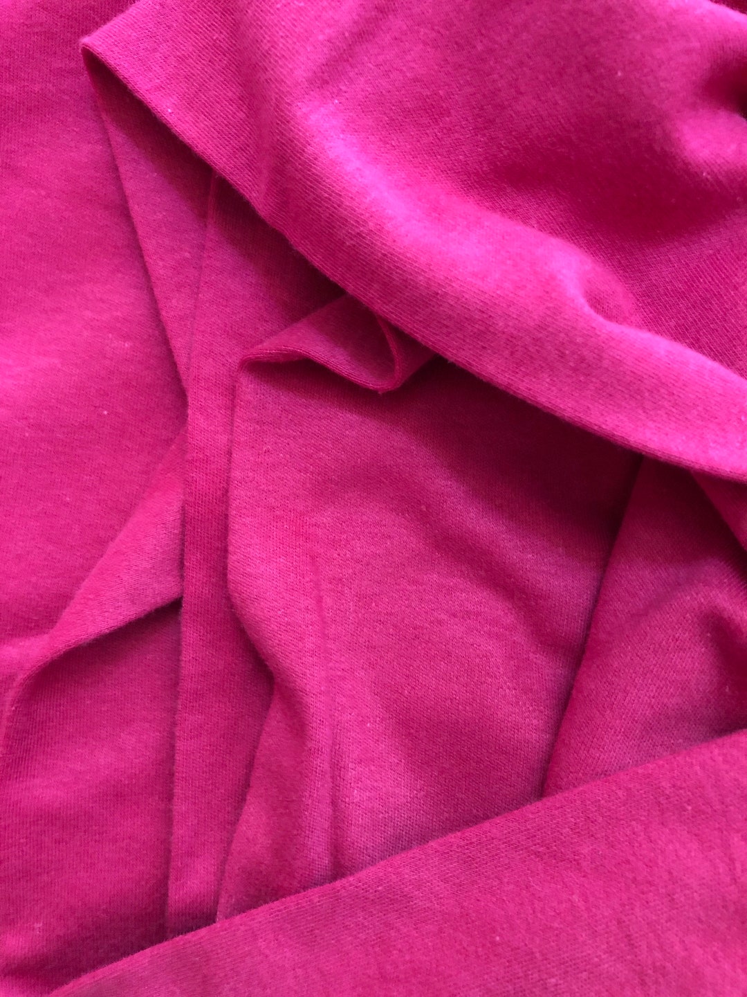 WIDE WIDTH Hot Pink Knit Fabric Fabric by the Yard Apparel Etsy
