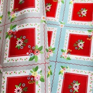 Riley Blake Vintage Keepsakes Fabric by the Yard, 100% Cotton, decor fabric, quilting, sewing, Red floral fabric