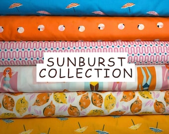 Sunburst Collection, Art Gallery Fabric, 100% Cotton Fabric, sewing fabric, quilting, Summer fabric, bright fabric, beach fabric, umbrella