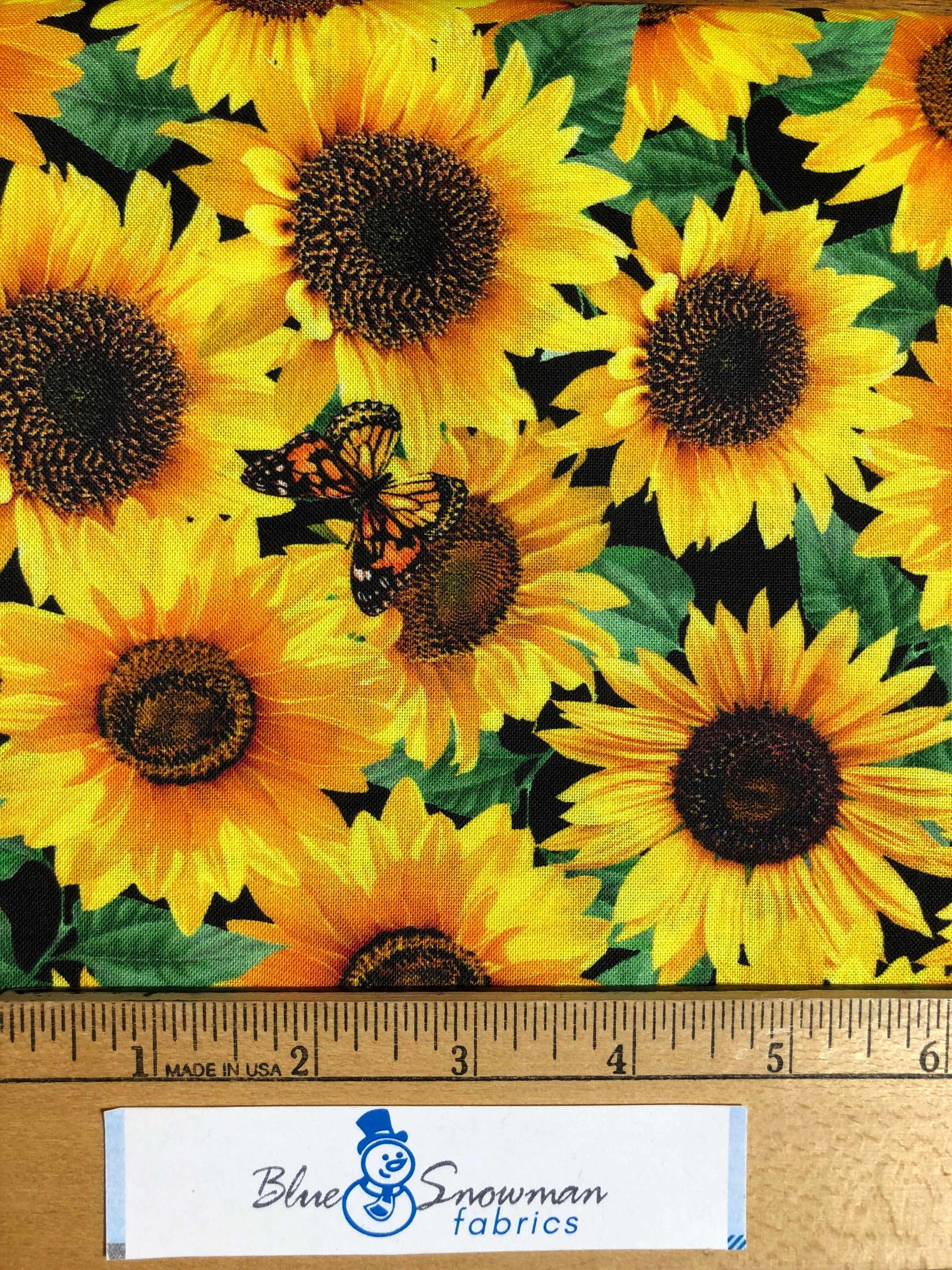 Sunflower Textiles Timeless Treasures Coordinating Advice From a Sunflower Fabric, Sewing ...